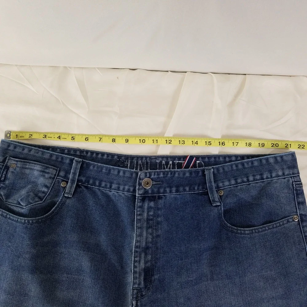Ecko Unltd 72+‎ Jeans Mens 42x32 Blue Denim Loose Hip Hop Y2K Actual W42xL30 VTG